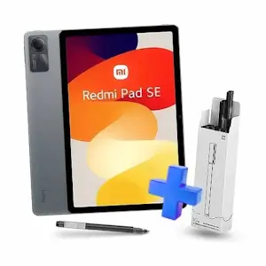 تبلت شیائومی مدل Redmi Pad SE ظرفیت 256 گیگابایت و رم 8 گیگابایت+پک ده تایی خودکار شیائومی مدل jel ink