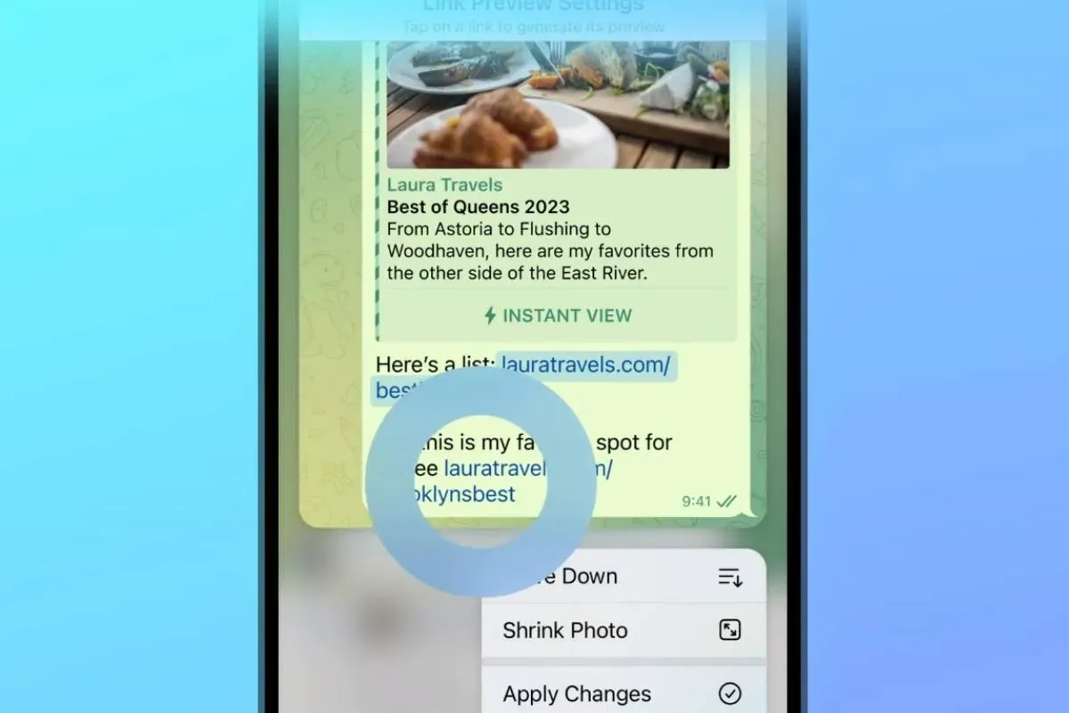 پیش‌نمایش لینک قابل‌ تنظیم