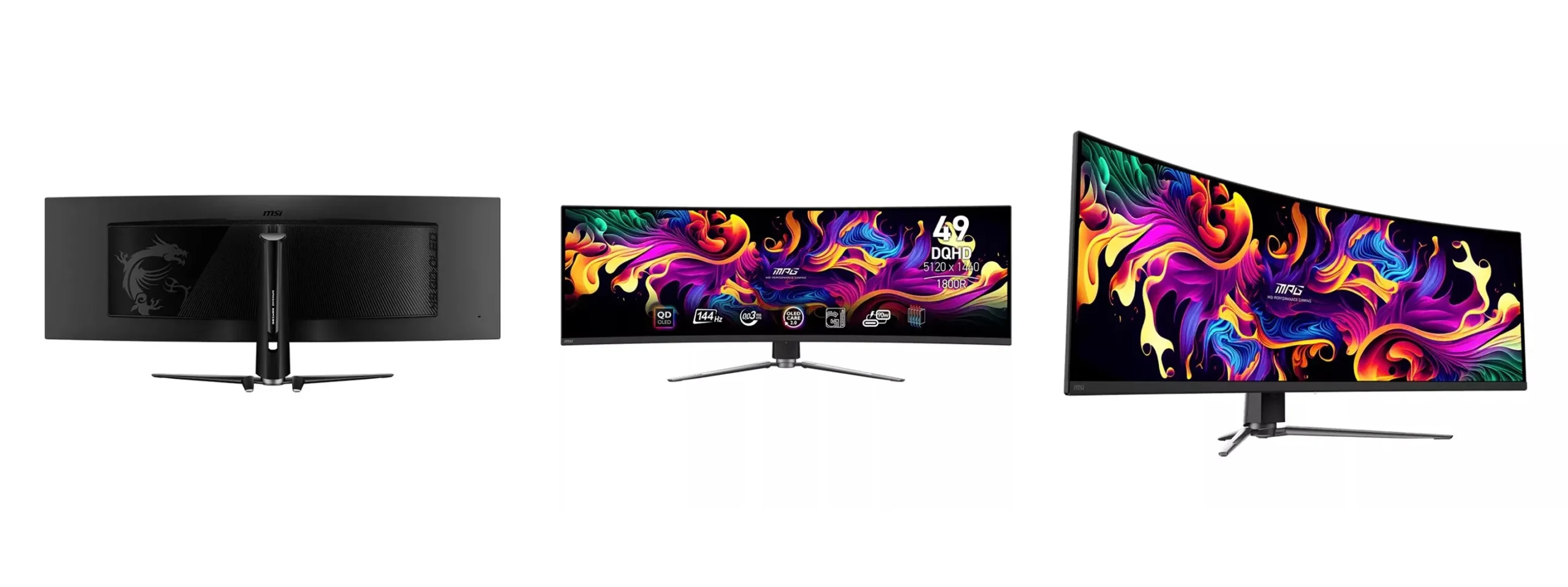 MSI از پنج مانیتور گیمینگ QD-OLED در اندازههای 27 تا 49 اینچی پرده برداشت