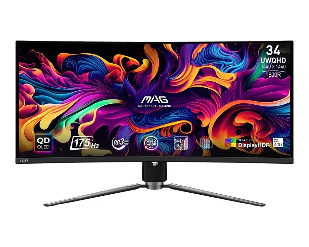 MSI از پنج مانیتور گیمینگ QD-OLED در اندازههای 27 تا 49 اینچی پرده برداشت