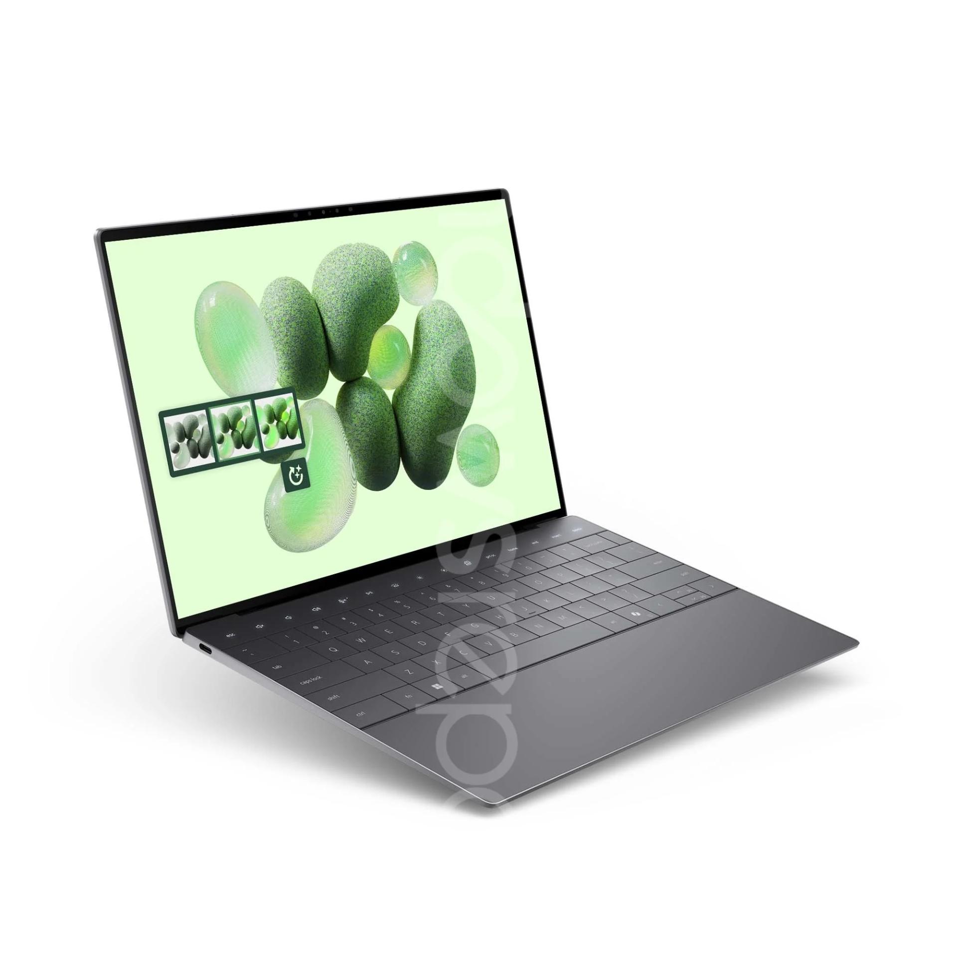 رندر رسمی فاششده از لپتاپ دل XPS 13 9345 نمای جلو