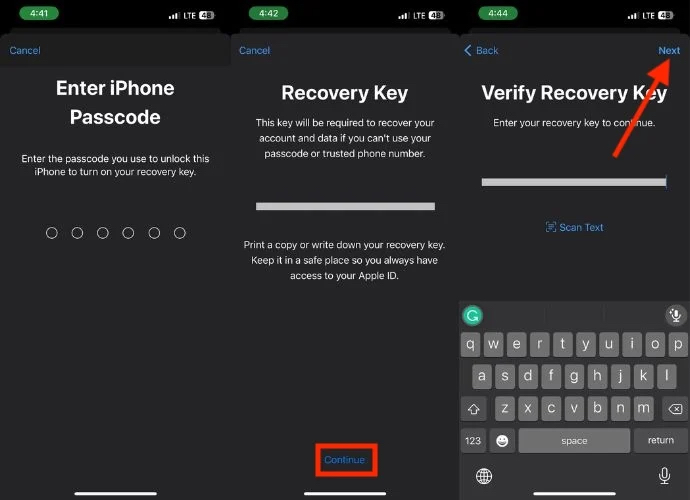 نحوهی راهاندازی Apple ID Recovery Key برای امنیت اپل آیدی
