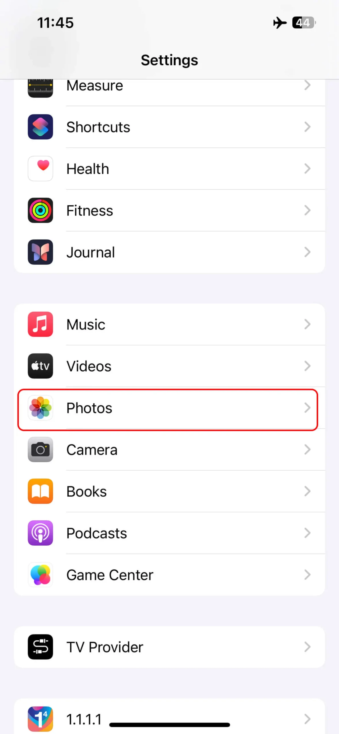 تنظیمات (Settings) گوشی آیفون