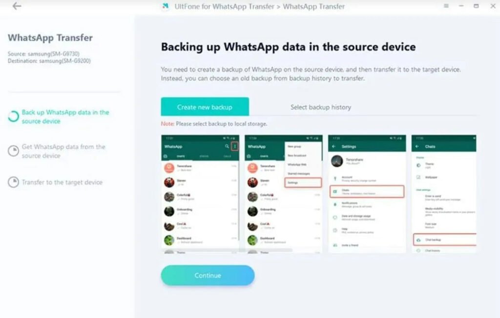 روش دوم: بازیابی بکاپ از اندروید به آیفون با اپلیکیشن Ultfone Transfer