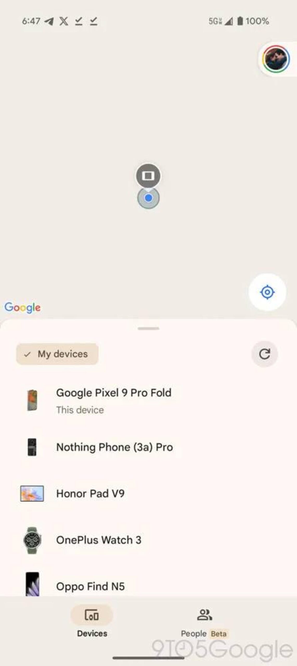 نمایش موقعیت مکانی دوستان در Find My Device اندروید