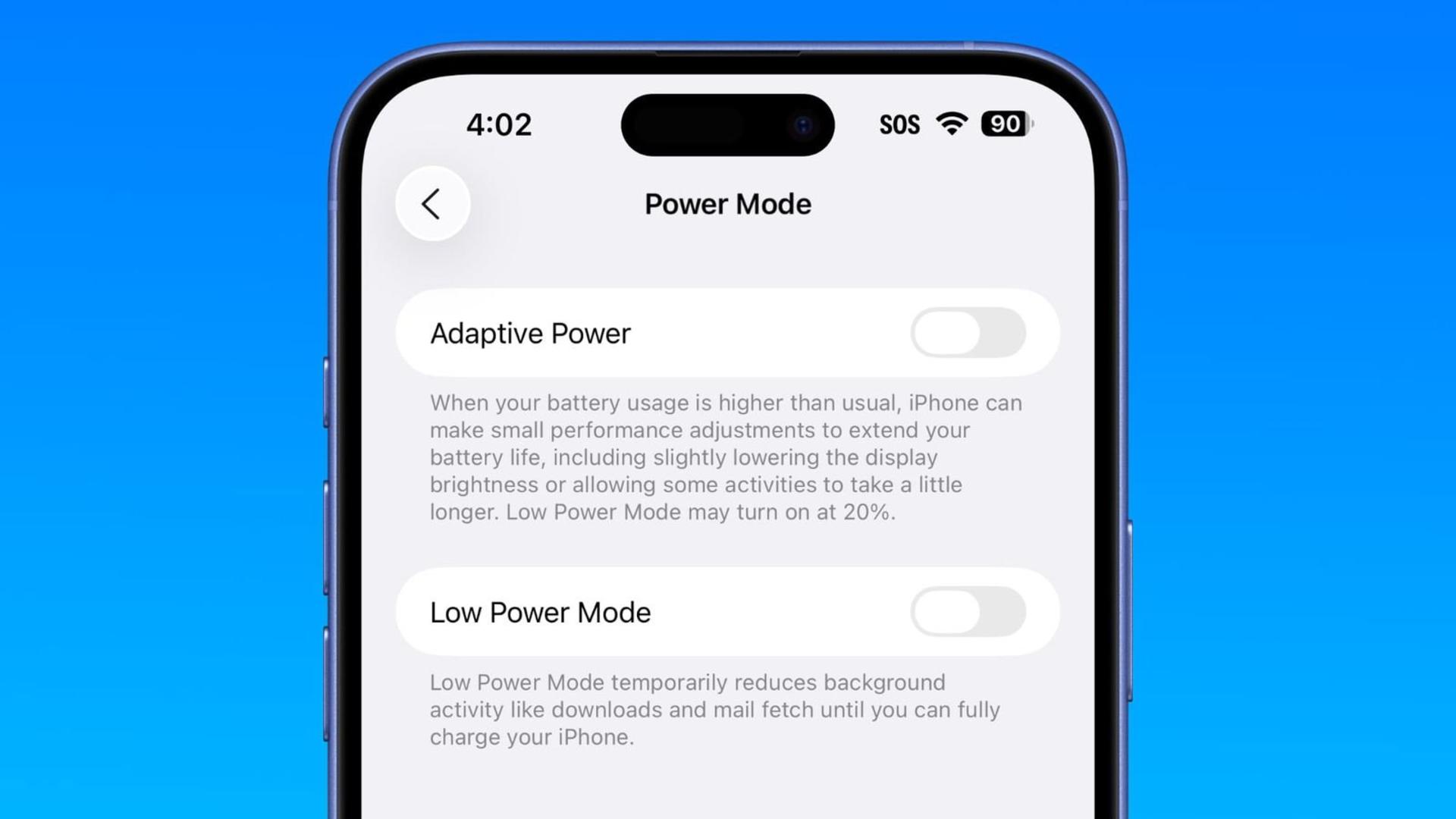 Adaptive Power Mode