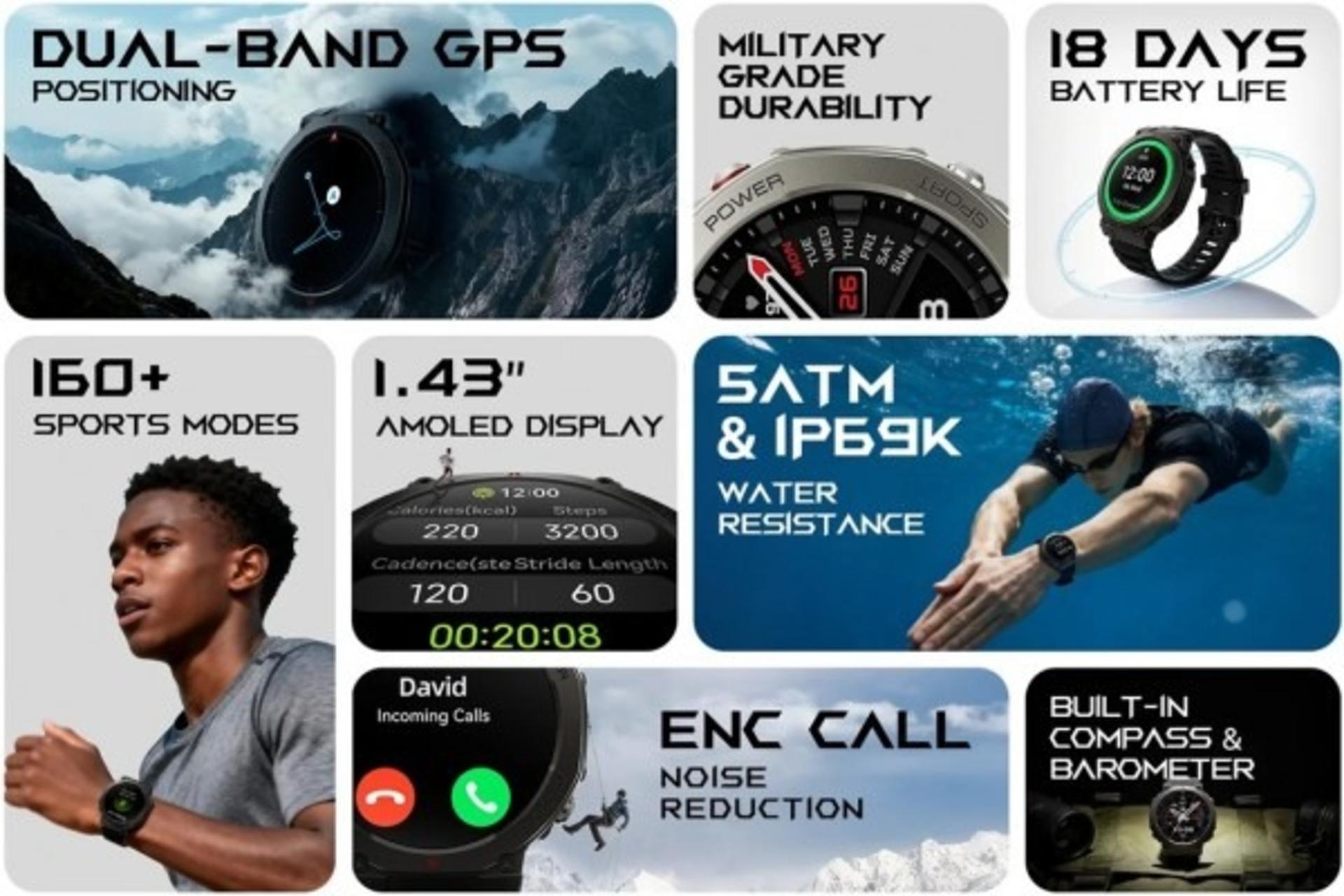 مشخصات ساعت هوشمند Black Shark GS3 Ultra