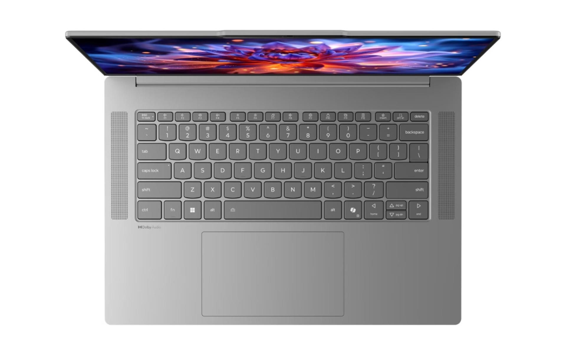 نمای بالا و کیبورد لپ‌تاپ لنوو ideapad slim 5i