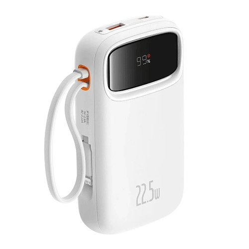 پاوربانک Baseus مدل QPow2 Dual Cable ظرفیت 20000 میلی‌آمپر
