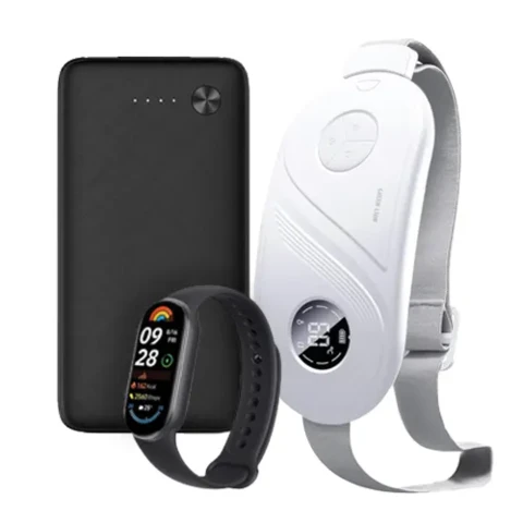 مجموعه ۳ عددی پاوربانک ریورسانگ 10000 میلی آمپر ماساژور گرم کننده قاعدگی گرین قهوه ساز شارژی گرین لاین مدل G-PORTABLE LITE