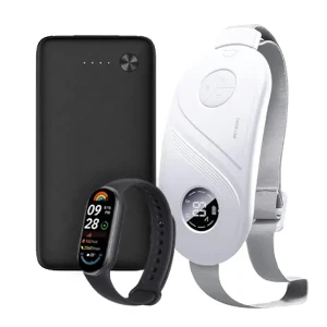 مجموعه ۳ عددی پاوربانک ریورسانگ 10000 میلی آمپر ماساژور گرم کننده قاعدگی گرین قهوه ساز شارژی گرین لاین مدل G-PORTABLE LITE