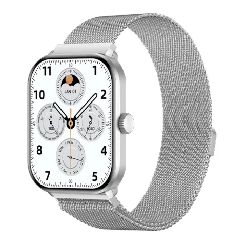 ساعت هوشمند گلوریمی مدل GC Plus با بند سلیکیونی و مغناطیسی سایز 46 میلی متری