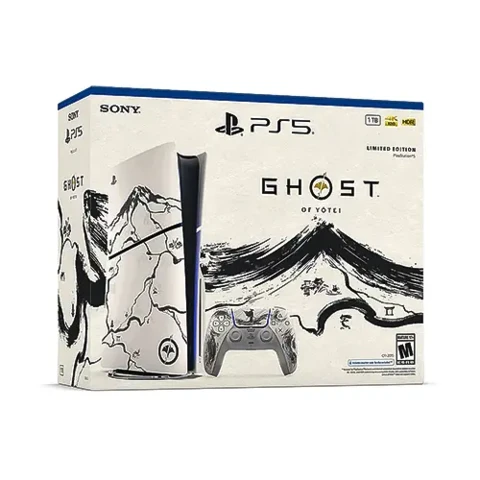 کنسول بازی سونی مدل PS5 SLIM STANDARD 2116  Ghost of Yotei Black Limited حافظه ی یک ترابایت 