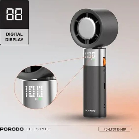 فن دستی پرودو مدل Porodo Lifestyle Handheld Turbo Fan فن دستی پرودو مدل Porodo Lifestyle Handheld Turbo Fan