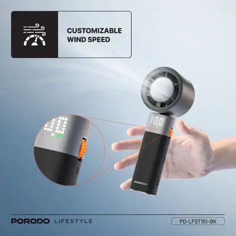 فن دستی پرودو مدل Porodo Lifestyle Handheld Turbo Fan فن دستی پرودو مدل Porodo Lifestyle Handheld Turbo Fan