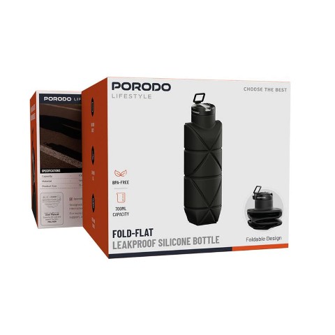بطری سیلیکونی تاشو پرودو مدل Porodo Fold-Flat Leakproof Bottle بطری سیلیکونی تاشو پرودو مدل Porodo Fold-Flat Leakproof Bottle