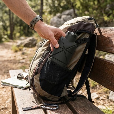 بطری سیلیکونی تاشو پرودو مدل Porodo Fold-Flat Leakproof Bottle بطری سیلیکونی تاشو پرودو مدل Porodo Fold-Flat Leakproof Bottle