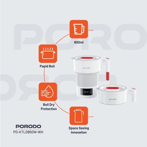 کتری برقی تاشو پرودو مدل ELECTRIC KETTLE