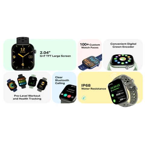 ساعت هوشمند 46 میلی متری اینفینیکس مدل XWATCH H4 ساعت هوشمند 46 میلی متری اینفینیکس مدل XWATCH H4
