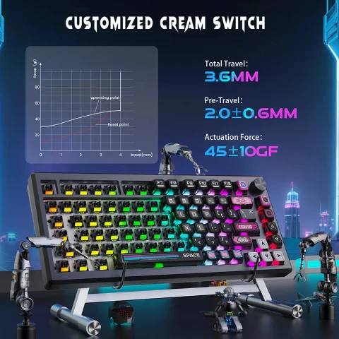 کیبورد بی سیم مکانیکال گیمینگ ردراگون K732MC RGB PRO کیبورد بی سیم مکانیکال گیمینگ ردراگون K732MC RGB PRO