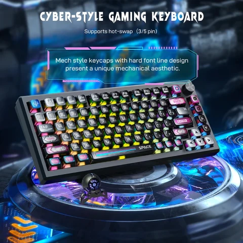 کیبورد بی سیم مکانیکال گیمینگ ردراگون K732MC RGB PRO کیبورد بی سیم مکانیکال گیمینگ ردراگون K732MC RGB PRO