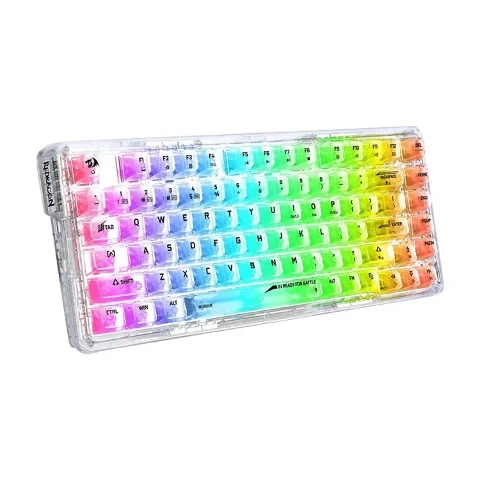 کیبورد بی سیم مکانیکال گیمینگ ردراگون ELF PRO K649 CT کیبورد بی سیم مکانیکال گیمینگ ردراگون ELF PRO K649 CT