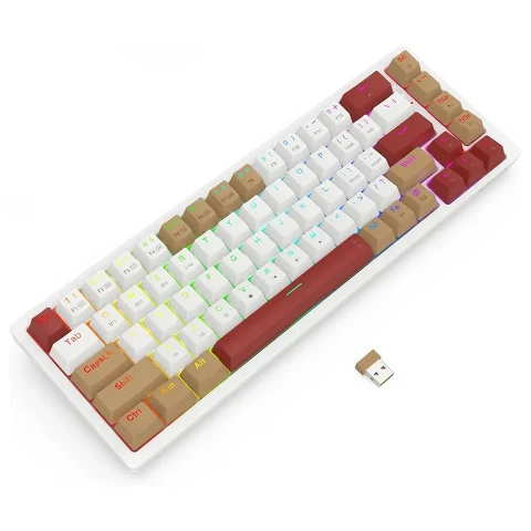 کیبورد بی سیم مکانیکال گیمینگ ردراگون Rammus K677 WLR Pro کیبورد بی سیم مکانیکال گیمینگ ردراگون Rammus K677 WLR Pro