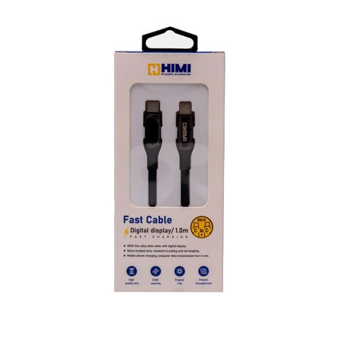 کابل تبدیل USB-C به USB-C هیمی مدل Fusion Max به طول یک متر کابل تبدیل USB-C به USB-C هیمی مدل Fusion Max به طول یک متر