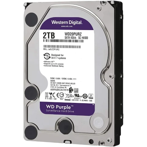 هارد دیسک اینترنال وسترن دیجیتال مدل Purple ظرفیت 2 ترابایت هارد دیسک اینترنال وسترن دیجیتال مدل Purple ظرفیت 2 ترابایت