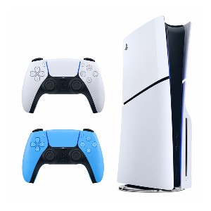 کنسول بازی سونی مدل PlayStation 5 Slim ظرفیت 1 ترابایت ریجن CFI-2116 اروپا به همراه دسته اضافی STAR BLUE