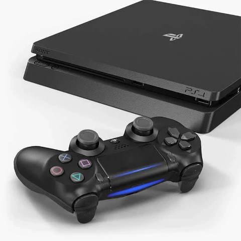 کنسول بازی کارکرده سونی مدل PlayStation 4 Slim ظرفیت 1 ترابایت به همراه یک دسته اضافه و 10 عدد بازی