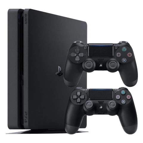 کنسول بازی کارکرده سونی مدل PlayStation 4 Slim ظرفیت 1 ترابایت به همراه یک دسته اضافه و 10 عدد بازی