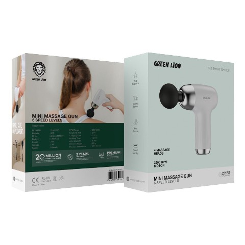 ماساژور تفنگی گرین لاین مدل Green Lion Mini Massage Gun GNMINMSGNBK ماساژور تفنگی گرین لاین مدل Green Lion Mini Massage Gun GNMINMSGNBK