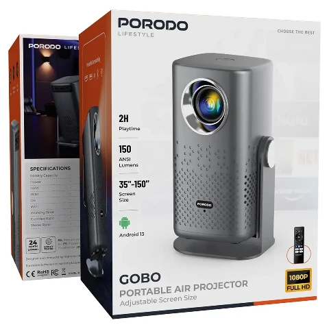 ویدئو پروژکتور قابل حمل پرودو مدل GOBO ویدئو پروژکتور قابل حمل پرودو مدل GOBO