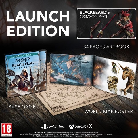 دیسک بازی سونی Assassin's Creed: Black Flag Resynced مناسب برای PS5- نسخه LAUNCH EDITION دیسک بازی سونی Assassin's Creed: Black Flag Resynced مناسب برای PS5- نسخه LAUNCH EDITION