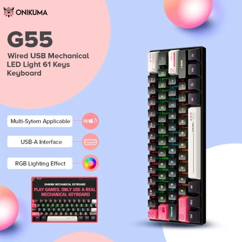 کیبورد گیمینگ اونیکوما مدل G55 RGB